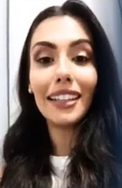 Giovanna Luconi, em imagem do vídeo